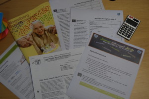 There are several steps to building a plan for retirement. Photo of necessary documents.