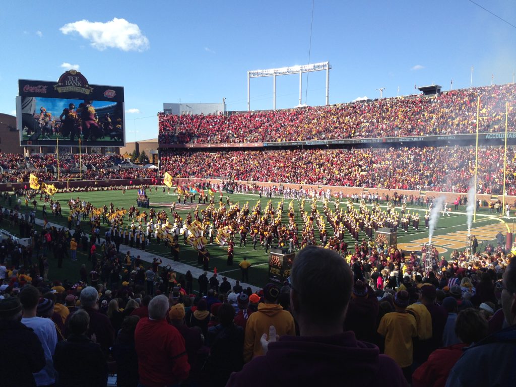 University Minnesota Football game