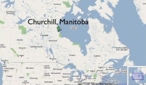Map of Churchill Manitoba.