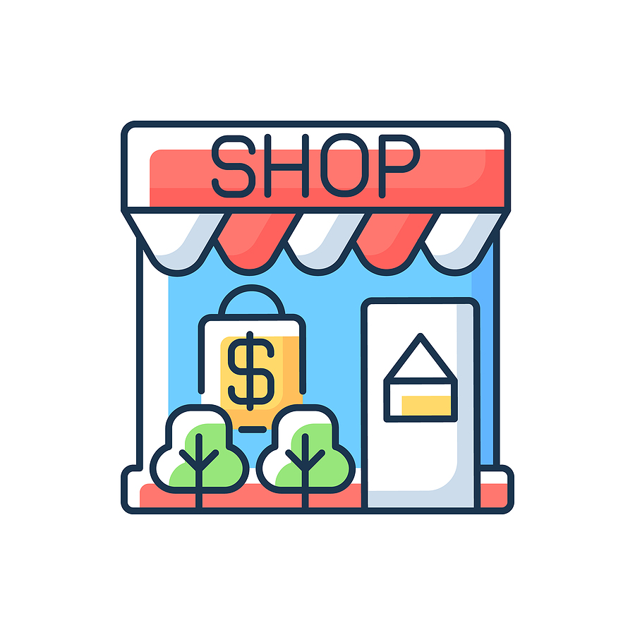 drawing of a small business shop