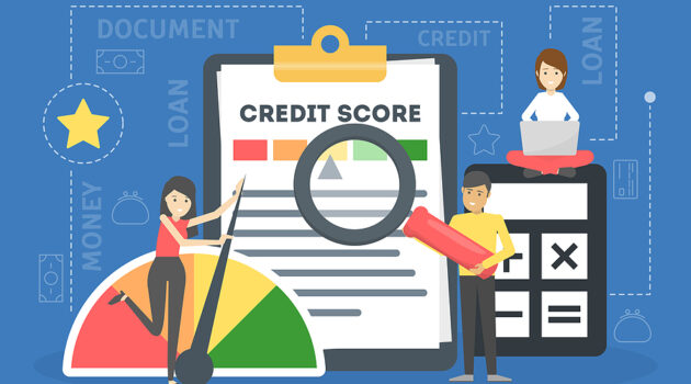 illustration of a credit score