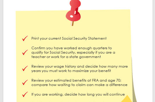 Checklist for Social Security if single
