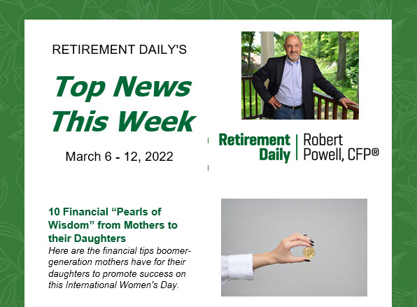 image of Retirement Daily's Top News stories for the week