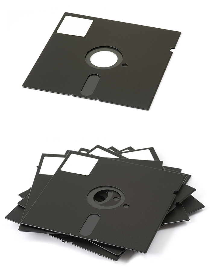 photo of large sized floppy disks