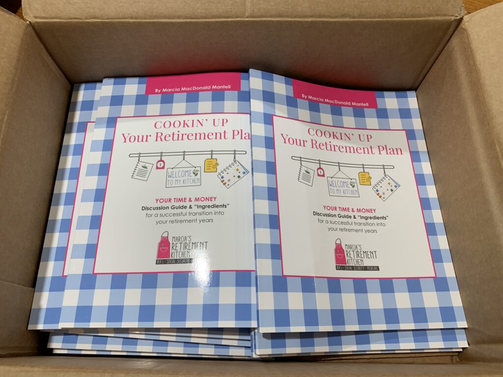 Box of Cookin' Up Your Retirement Plan books