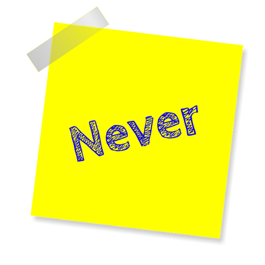 Yellow post it with "never" in large letters to address that social security is not going bankrupt