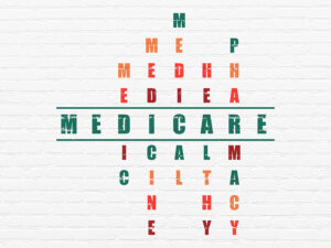 Word cloud of Medicare and other healthcare words