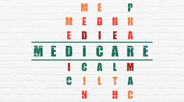 Word cloud of Medicare and other healthcare words