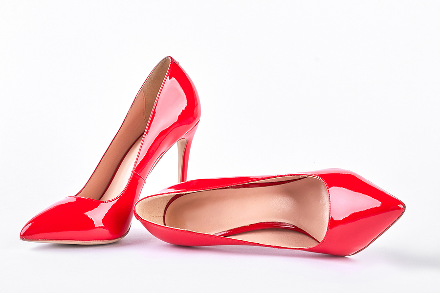 red stilleto shoes