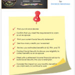 Picture of a Social Security checklist for divorced individuals