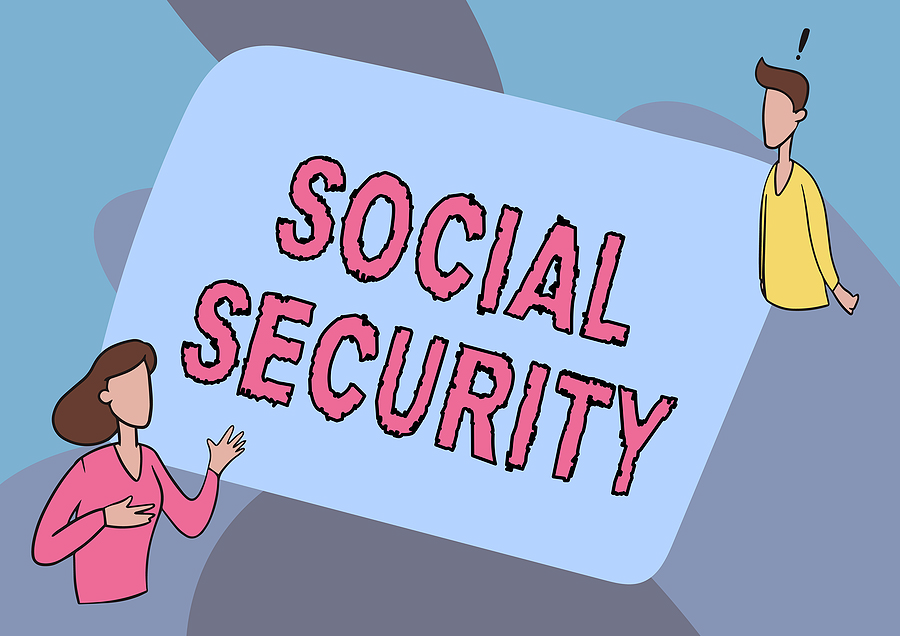 concept graphic of social security for married couples